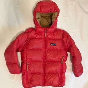 Patagonia Kids Hi-Loft Down Sweater Hoodie / Puffer Jacket